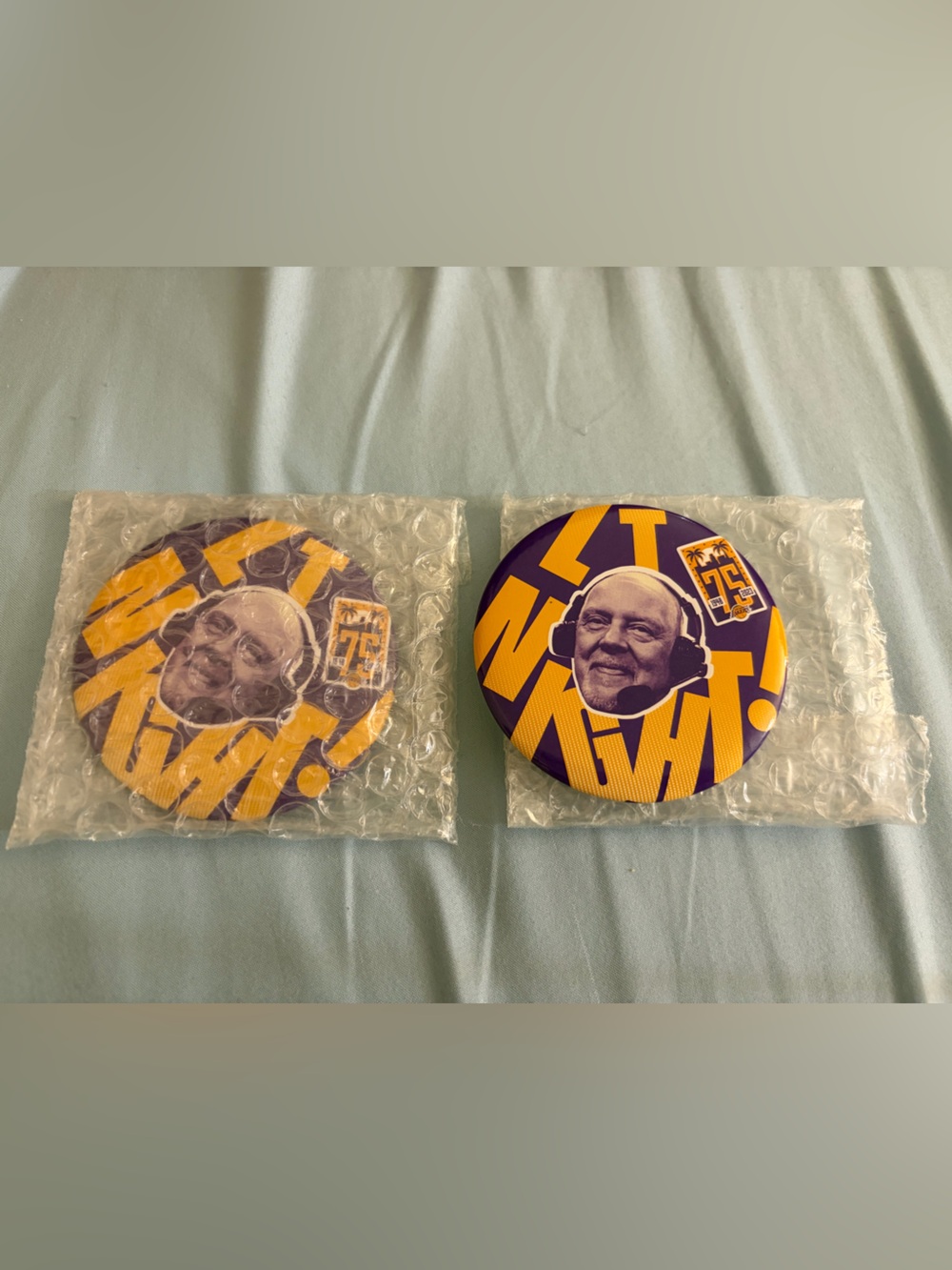 NEW A Pair of Lakers pin - Lawrence Tanter